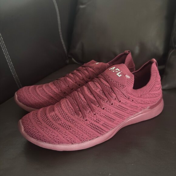 APL Techloom Wave Mens Sneakers Size 14 Burgundy Lightweight Knit Athletic Shoes main image 8